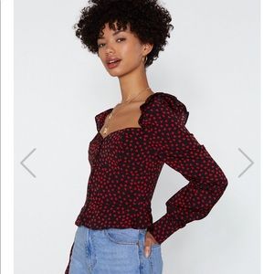 Nasty Gal Tops - Nasty Gal heart button-down blouse Nasty Gal Tops - Nasty Gal heart button-down blouse